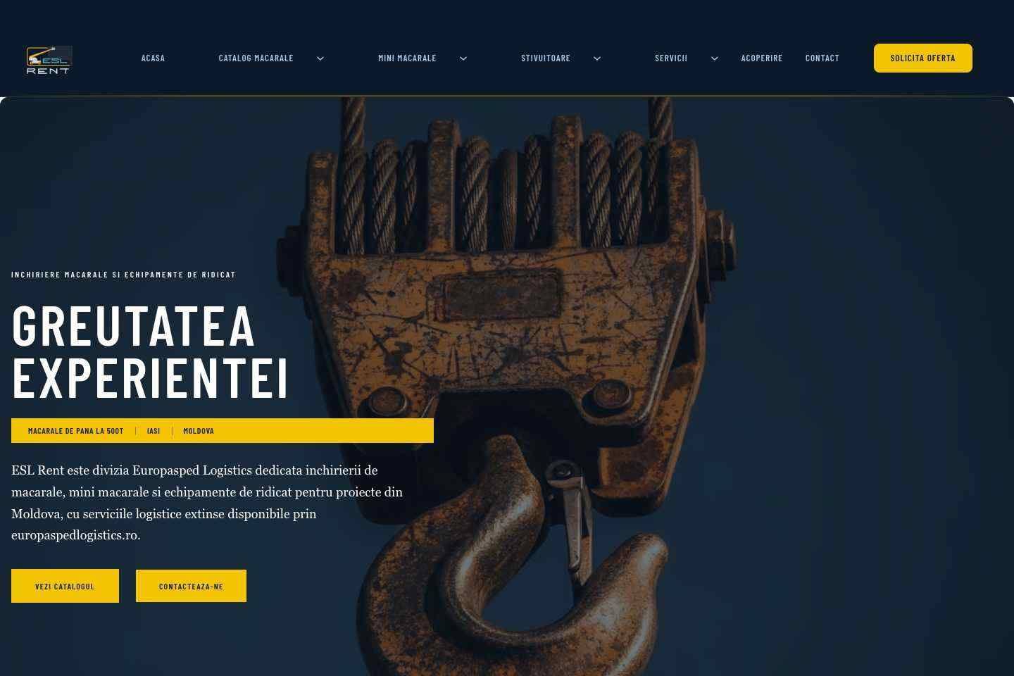 ESL Rent - Website-Übersicht