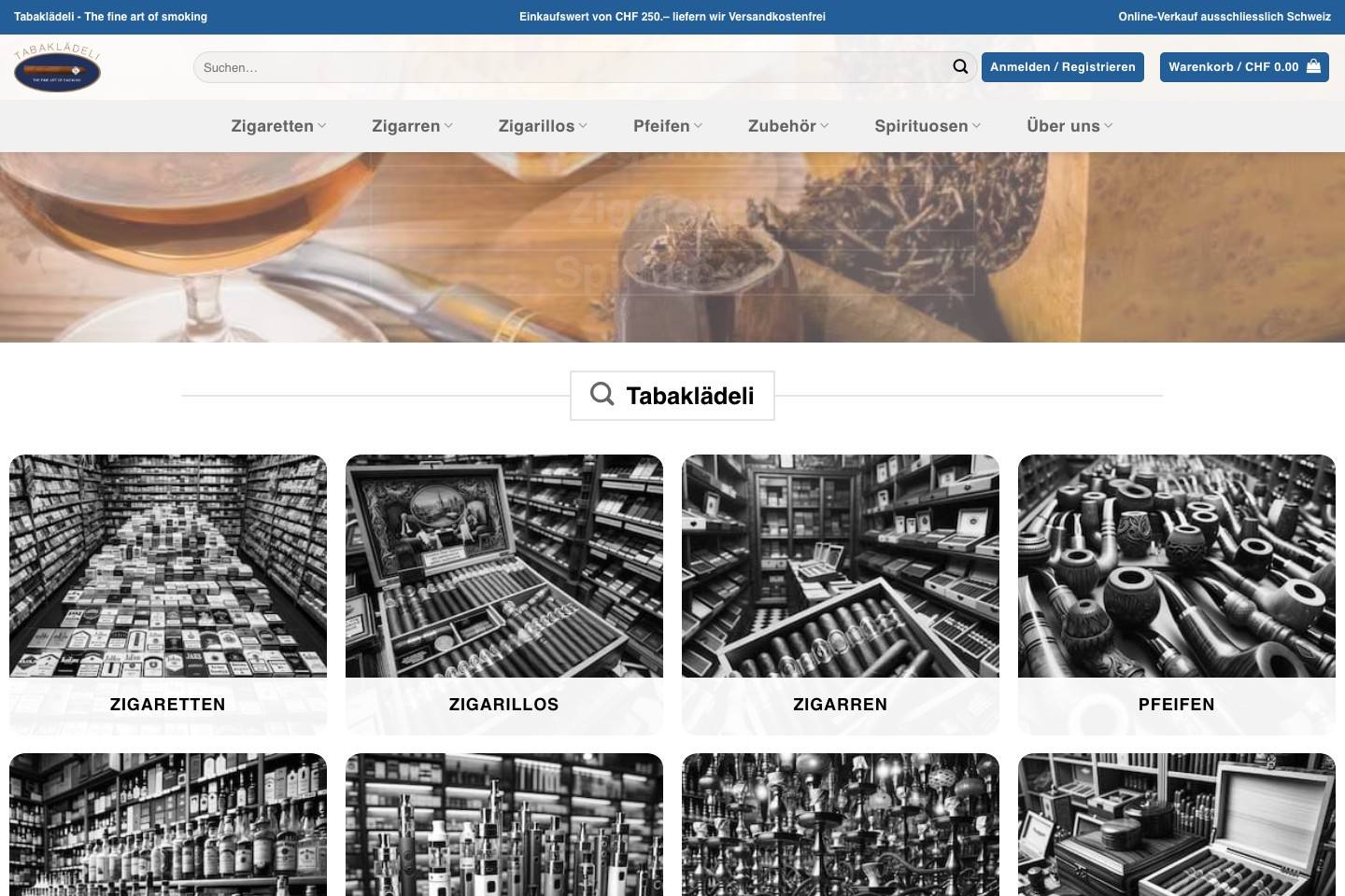 Zigarrenkatalog und Sortiment